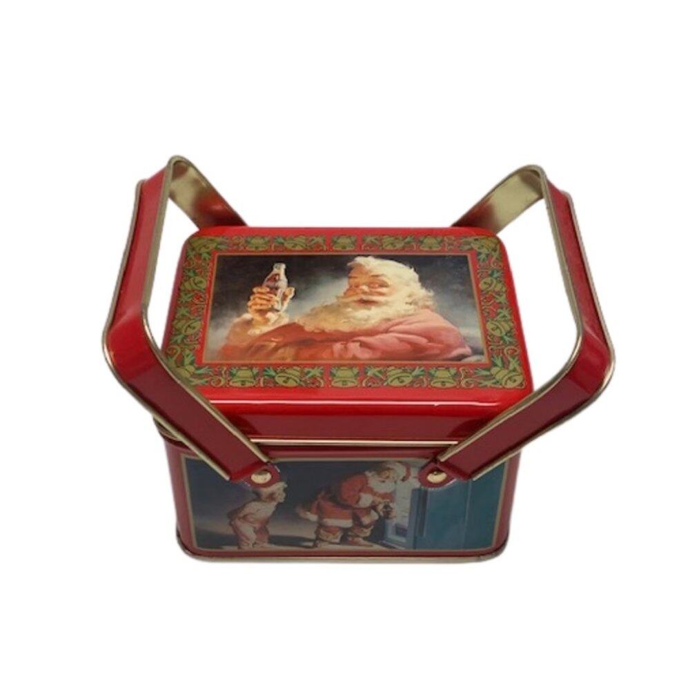 Vintage Coca Cola Christmas Santa Tin 1994